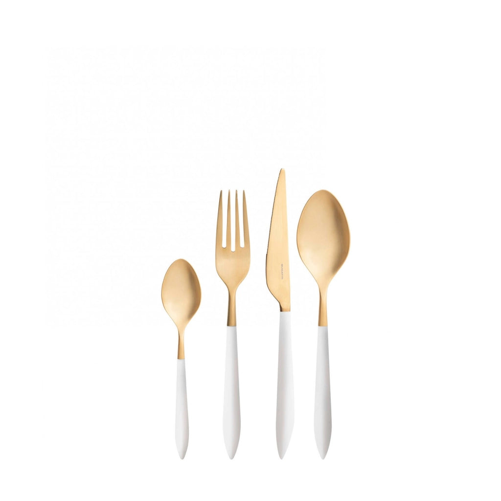 ARES, Posate Finitura Oro Set 24 pz, Scatola Wengè, Casa Bugatti