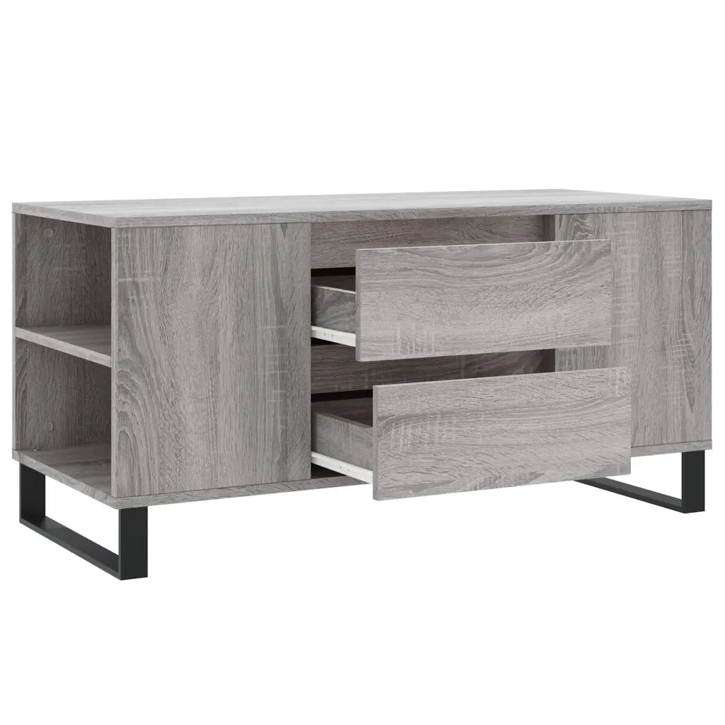 Tavolino Salotto Grigio Sonoma 102x44,5x50 cm Legno Multistrato 831010