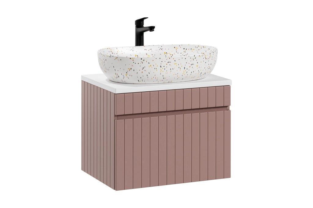 Set mobili bagno 60 cm con lavabo da appoggio Iconic Rose 60 cm