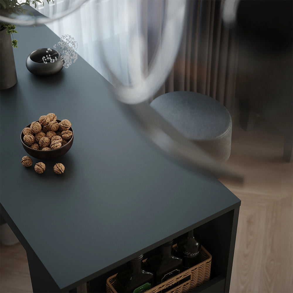 Vicco tavolo bar con sgabelli Antracite 45 x 110 cm con 2 sgabelli da bar