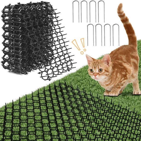 Mat di protezione per porte - 20 pezzi - Modello con spine 2,5 cm - Materiale plastico - Flexibile e resistente - Mat di allontanamento di animali - Mat di spavento per animali