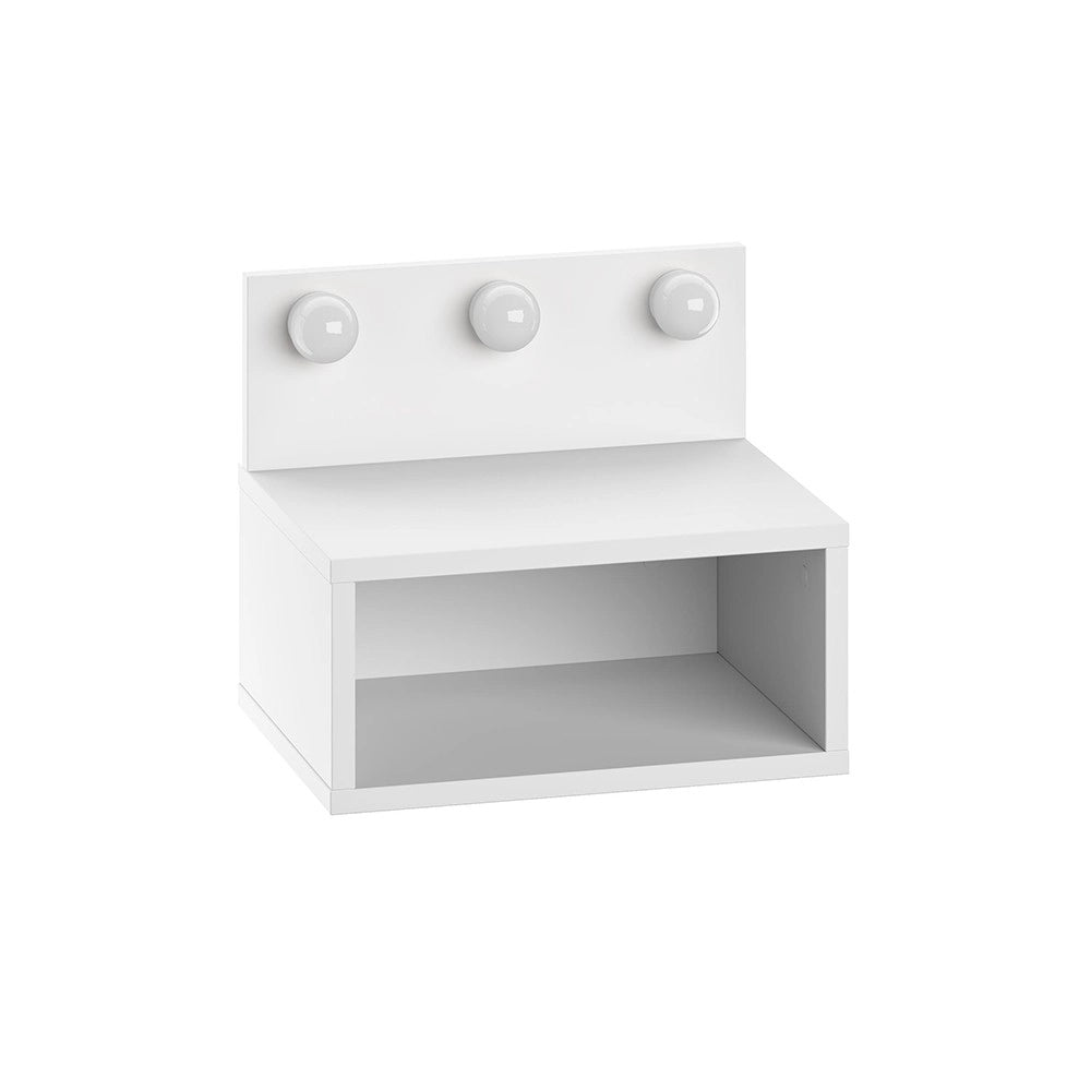 Comodino sospeso Treo con luci integrate colore bianco