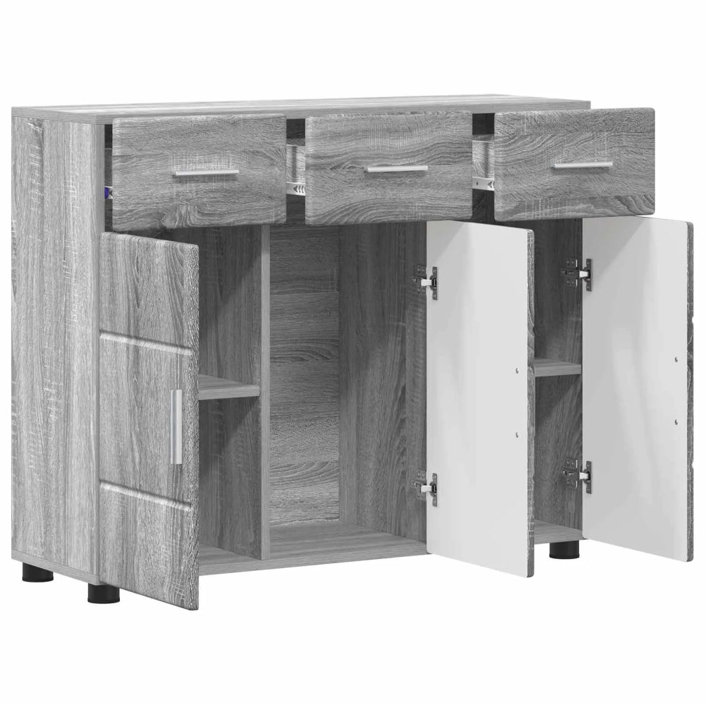 Credenza con porta FLORIN Grigio Sonoma 88,5 x 30,5 x 73 cm 880317