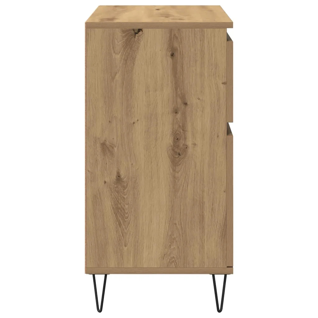 Credenza con Cassetto-Buffet-Armadio da cucina Rovere artigianale 60 x 35 x 70 cm 423085
