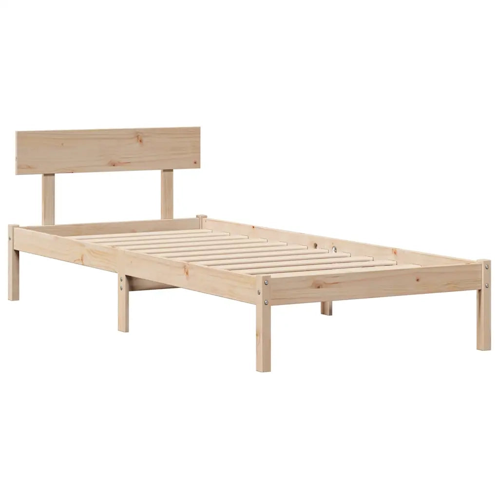 Letto Libreria senza Materasso 90x200 cm Legno Massello Pino 3321802