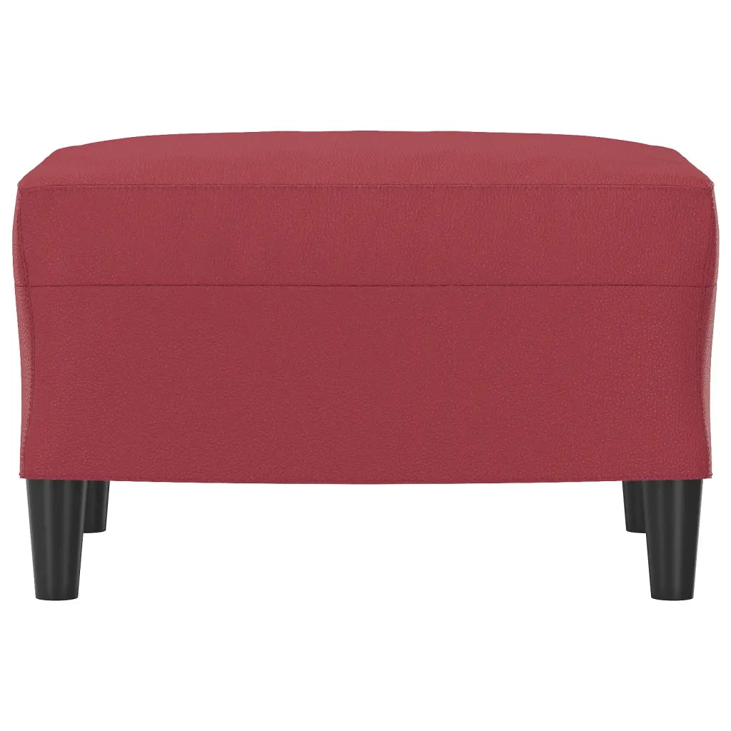 Poggiapiedi Rosso Vino 60x50x41 cm in Similpelle