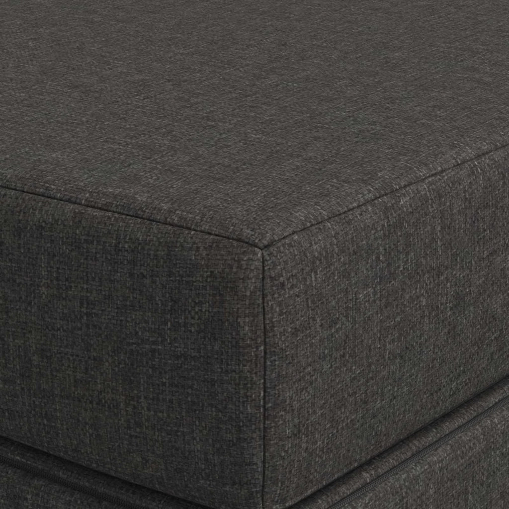 Divano Letto Pieghevole 200 x 67 x 45 cm Grigio Scuro 900257