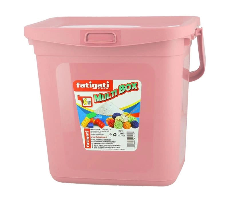 MULTIBOX IN PALSTICA CON TAPPO RICHIUDIBILE E MANIGLIA  6 LT COLI ASSORTITI