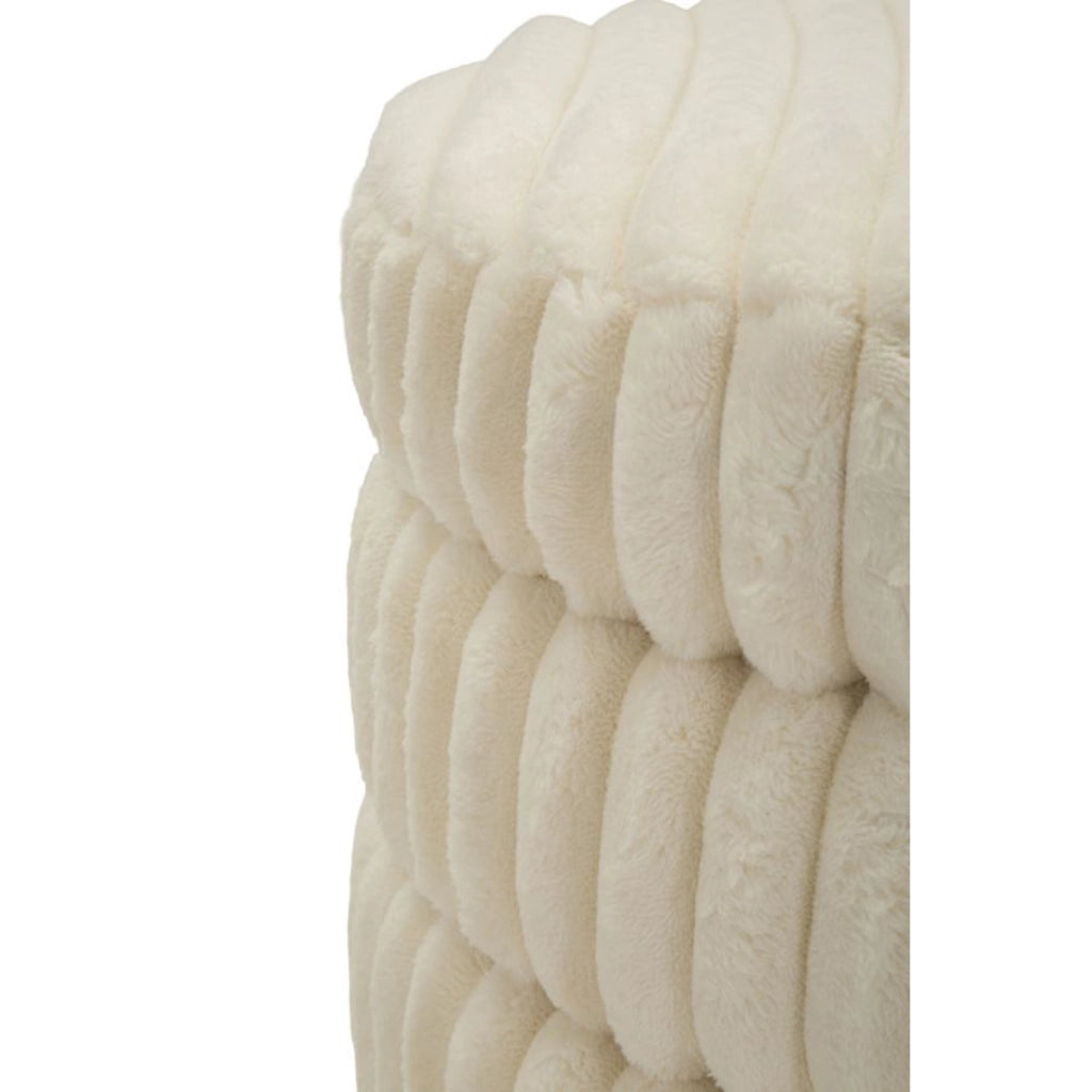 Pouf Levels in poliestere bianco