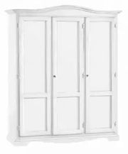 Armadio in legno 3 ante battenti Shabby chic mod gendarme mod bianco