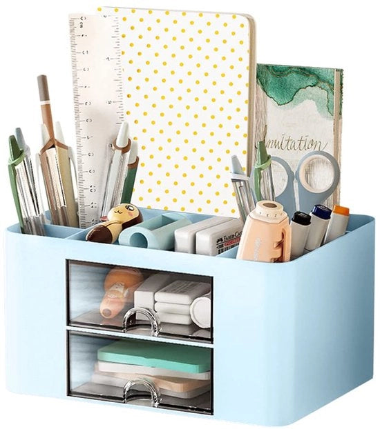 Organizzatore per ufficio, Pennaiole multifunzionali, Ufficio per bambini con cassetto, Pennaiole, Organizzatore, Contenitore per matite per ufficio domestico, Scuola, Giornata di scuola, Iscrizione scolastica, Regalo per bambine e bambini