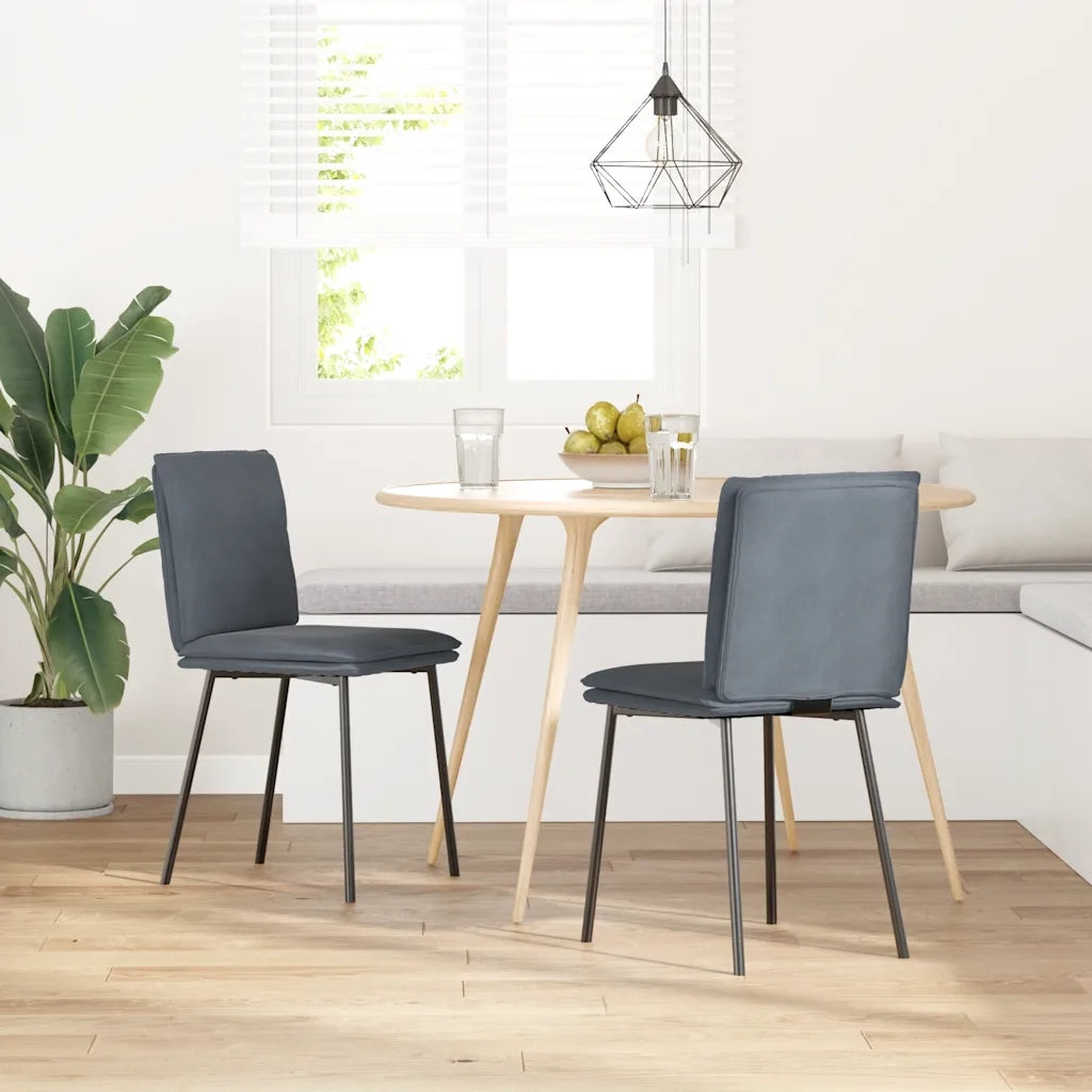 Sedie da Pranzo 2 pz Grigio Scuro in Velluto 4101245