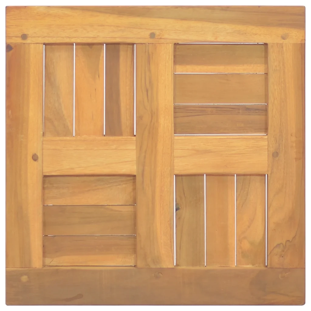 Piano Tavolo Quadrato 40x40x2,5 cm in Legno Massello di Teak 316155
