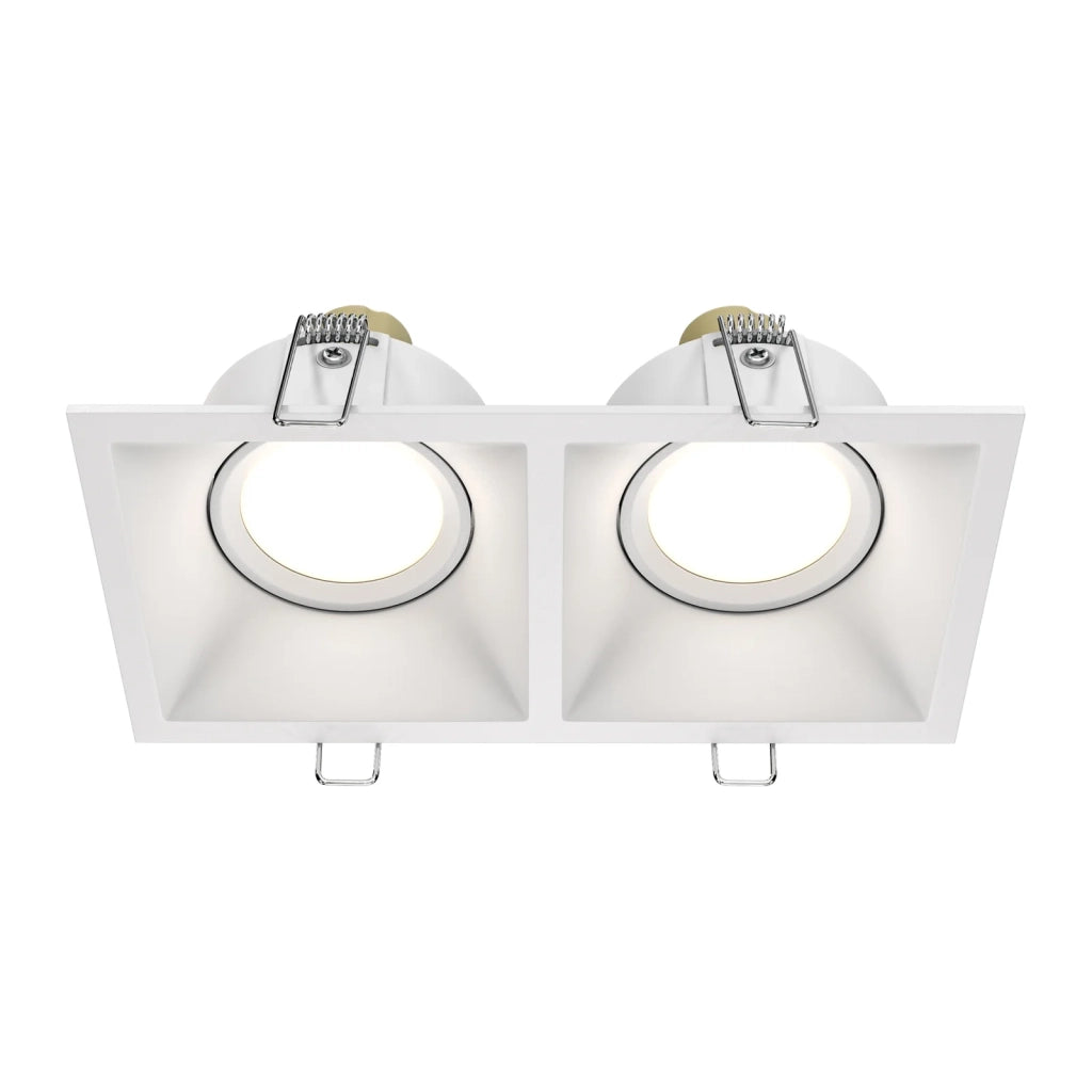 Maytoni Lampada da Incasso Dot 2 luci GU10 bianco alluminio