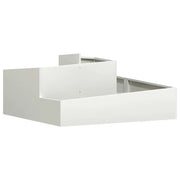 Fioriera da giardino moderna 100 x 100 x 50 cm design elegante per un'atmosfera esterna chic acciaio bianco 02_0052226
