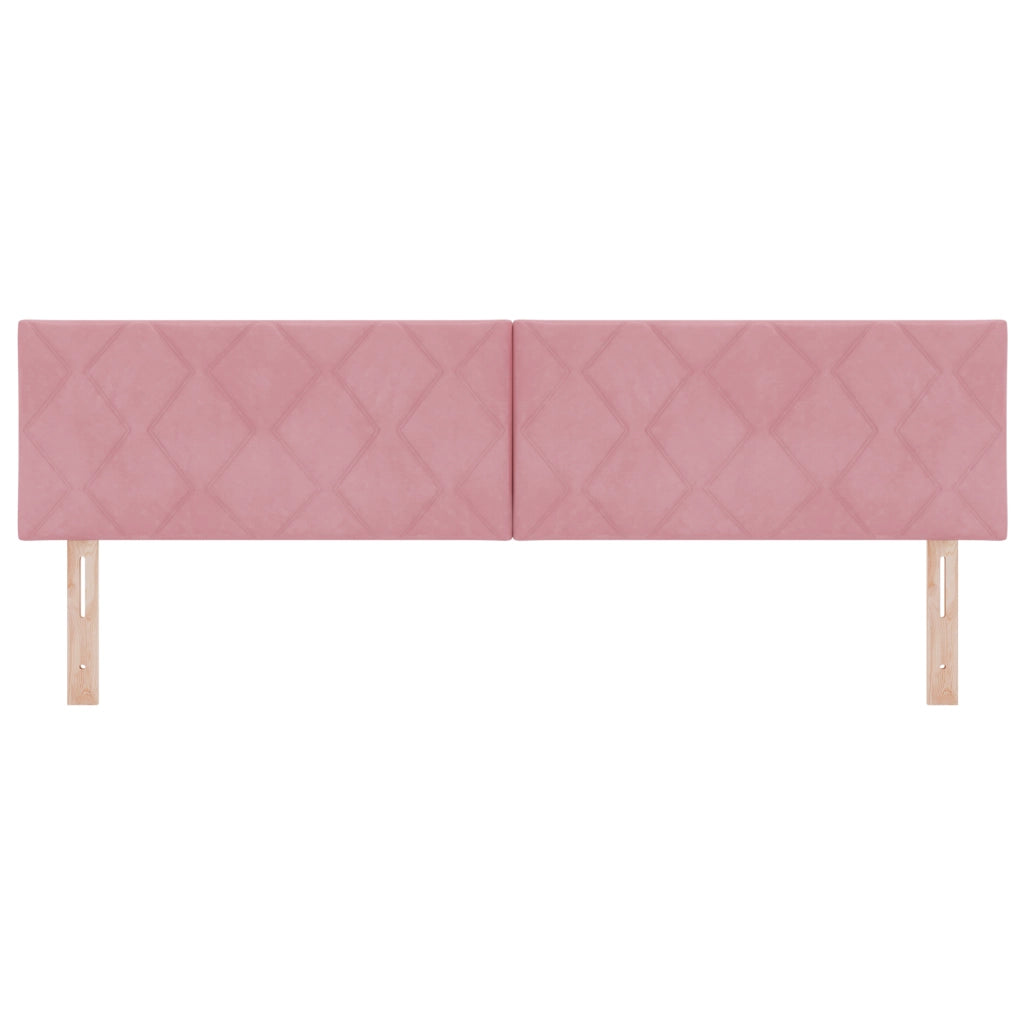 Testiera Design Blocchi di Diamante Rosa 180 cm Velluto