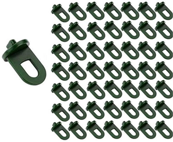 Accessori per giardino - Haak per piante - 50 pezzi - Materiali plastici - Maniglia per giardino - Solida e duratura - 20 x 32 x 6 mm - Supporto per piante