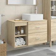 Set di mobili per il bagno 2 pcs Rovere Sonoma 3403882