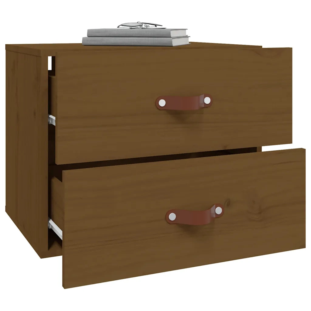 Comodini a Muro 2 pz Marrone ambra 50x36x40 cm 820983