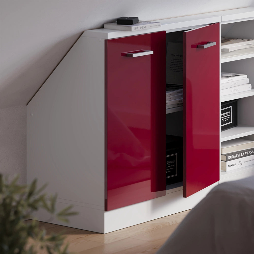 Vicco Mobile sottotetto Rosso lucido con 2 porte