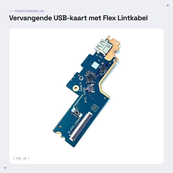 Cartuccia di sostituzione USB con cavo di collegamento flessibile per Lenovo Yoga 7