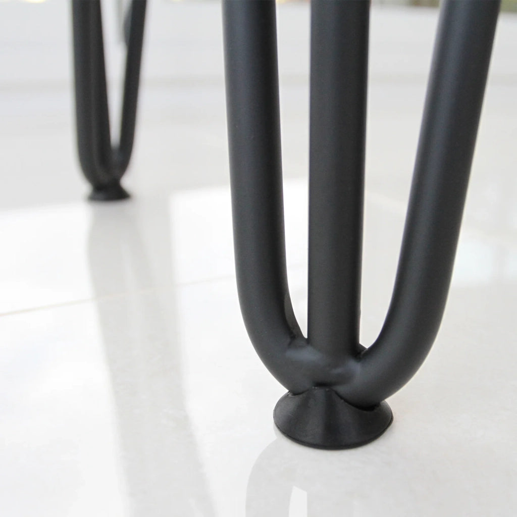 4 Gambe per Tavolo a Forcina SkiSki Legs 71cm Acciaio Nero 3 Rebbi 10mm