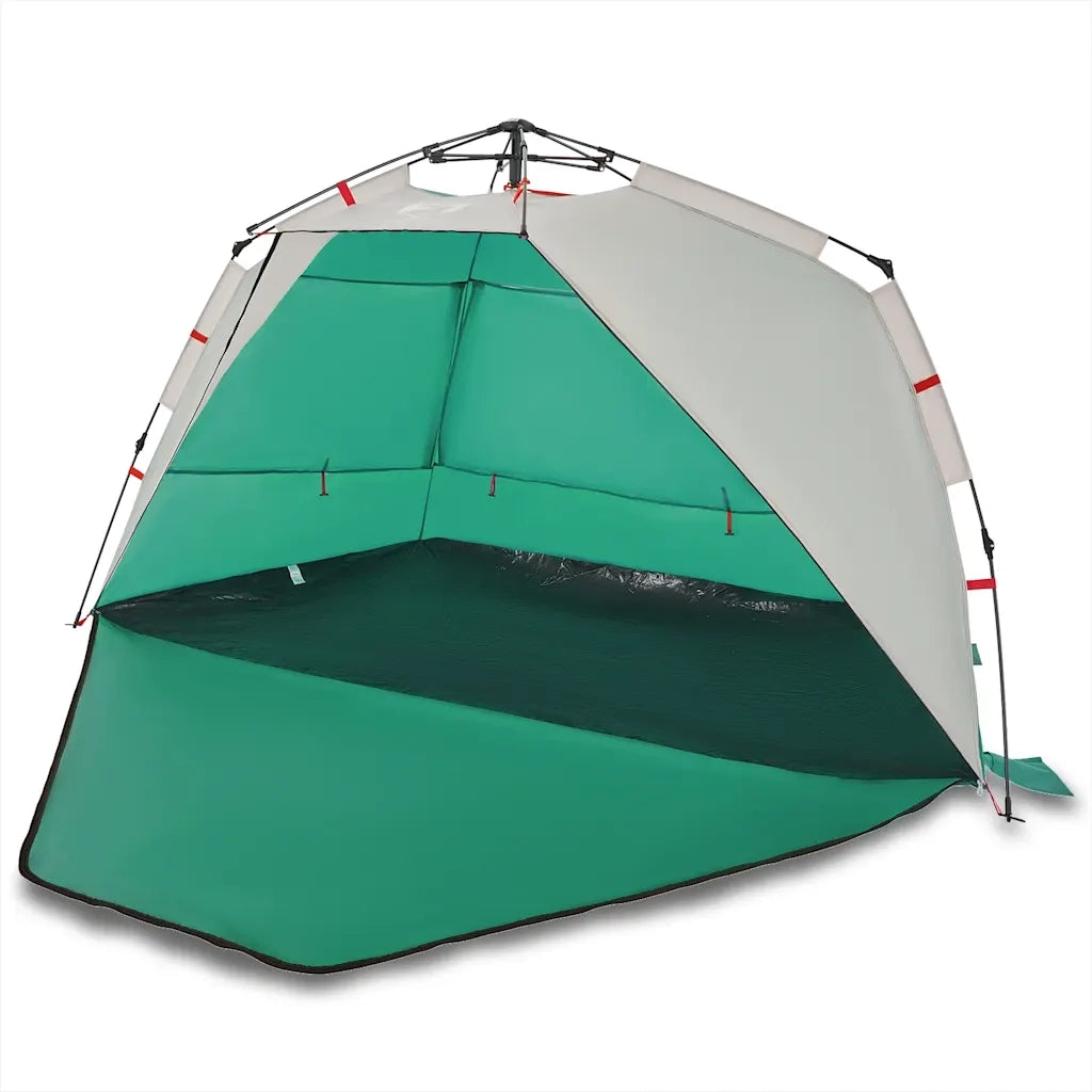 Tenda da Spiaggia 3 Persone Verde Rilascio Rapido Impermeabile 4005312