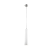 Sospensione Contemporanea Canna Vetro Bianco 1 Luce E27 60W