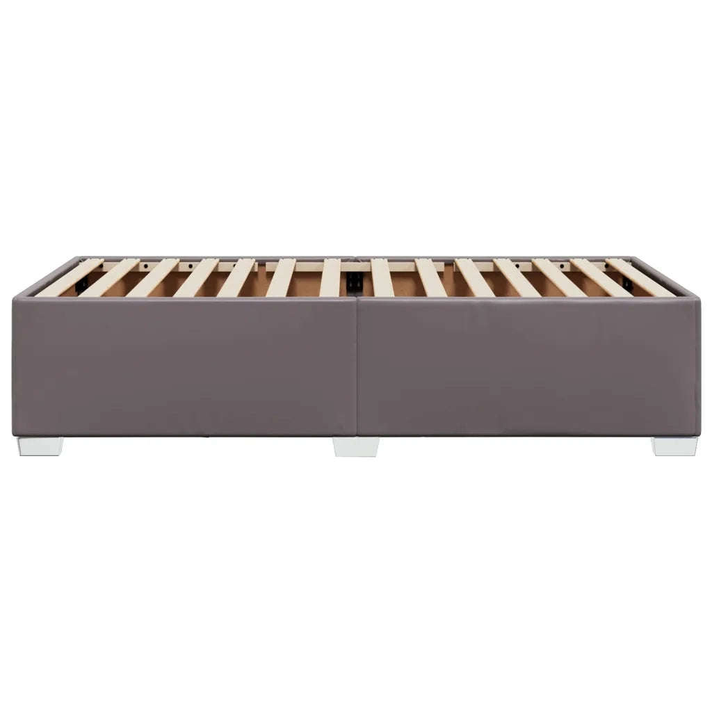 Letto singolo | Letto per adulti | Giroletto Grigio 80x200 cm in Similpelle