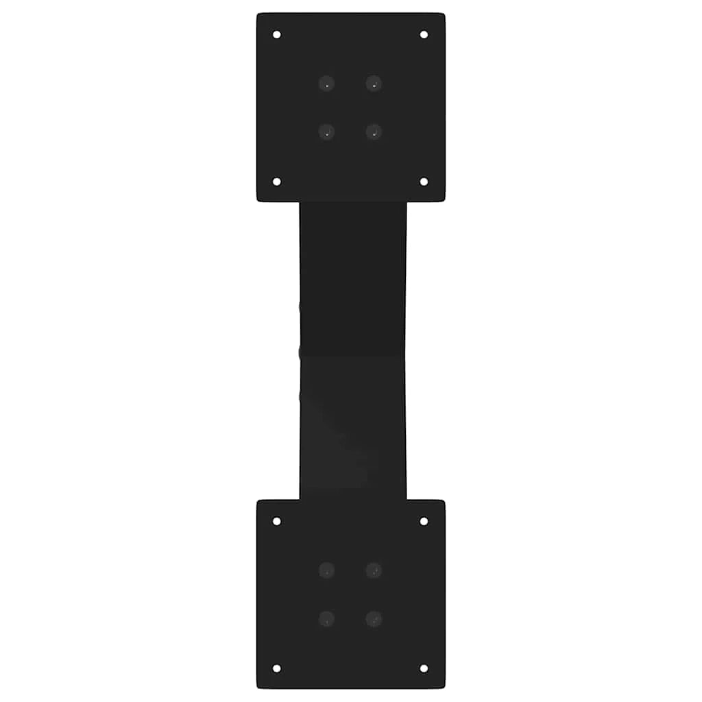 Set di 2 gambe per tavolino a forma di X 60 x 30 cm struttura robusta design moderno in acciaio nero 02_0057212
