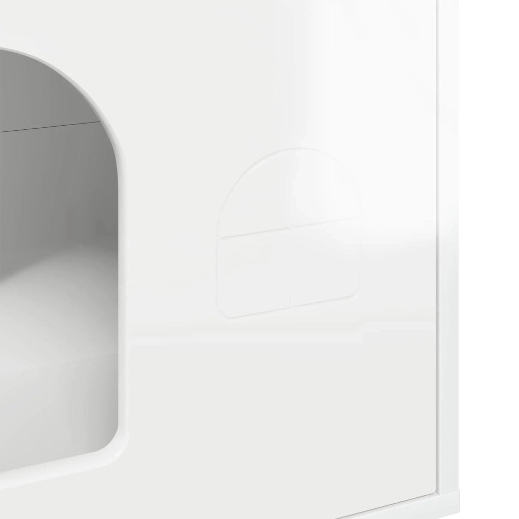 Casa per Gatti Bianco Lucido 51 x 30 x 52 cm Legno multistrato 8000666