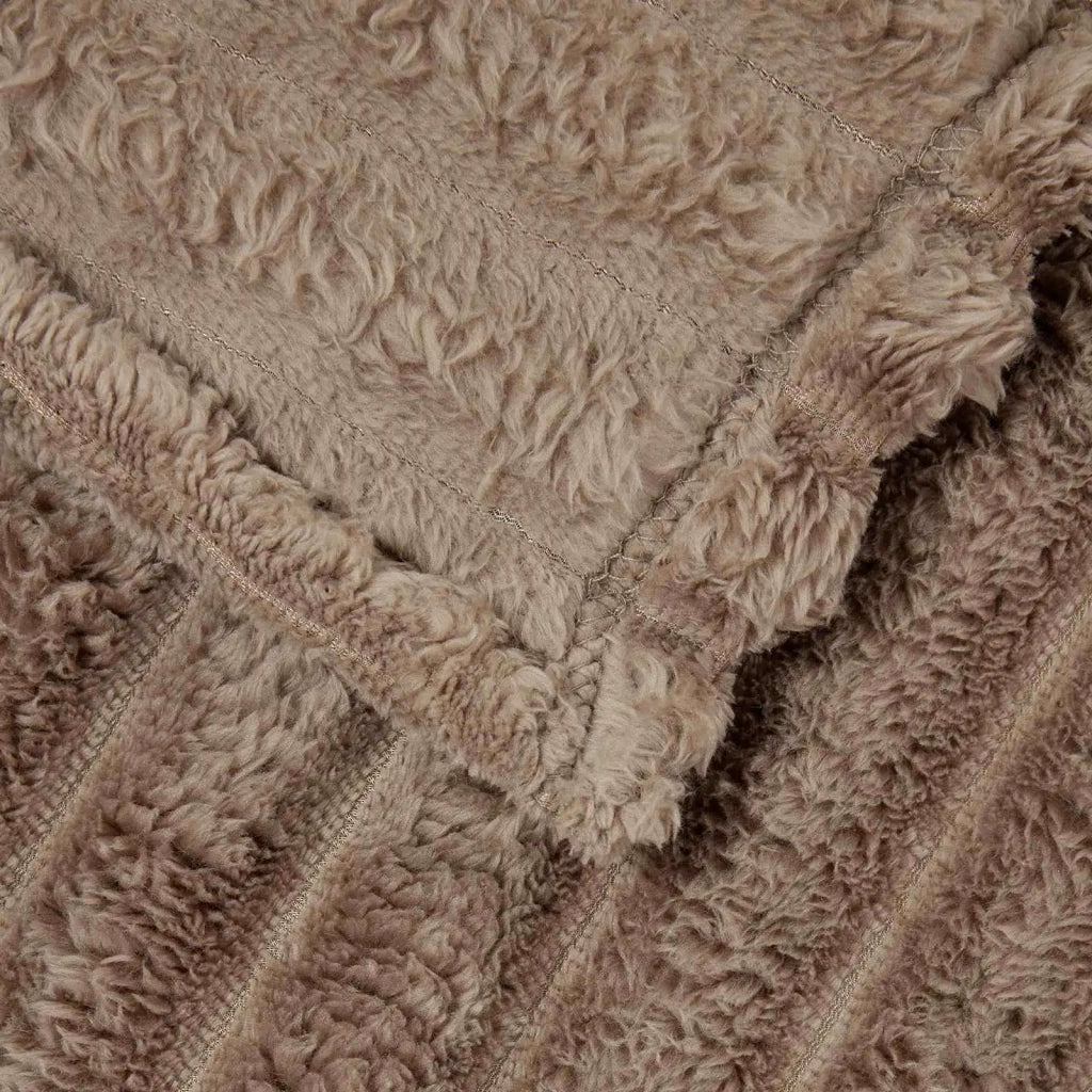 Coperte da Pile 6 pz Cammello 240 x 220 cm Panno