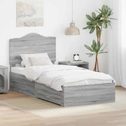 Struttura del letto Grigio Sonoma 90 x 200 cm Legno multistrato 3413653