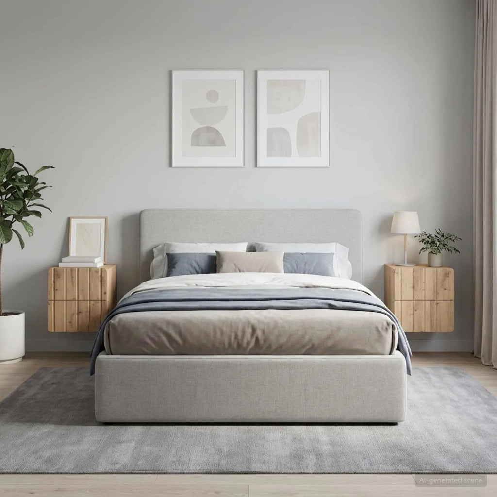 Mobiletto da notte a muro con cassetto 2 pcs Rovere Artigianale 898314