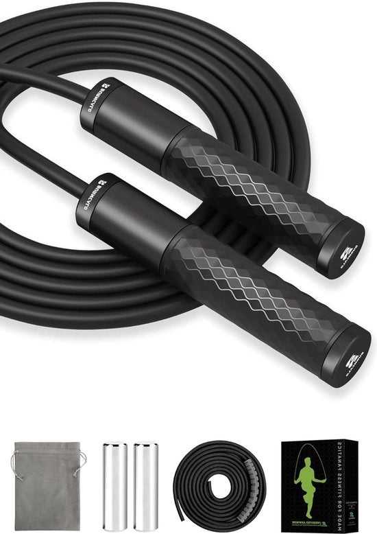 Touw percorso elastico con manubri pesanti e bielle a sfera per allenamento fitness di resistenza con corda PVC regolabile e cavo di canapa