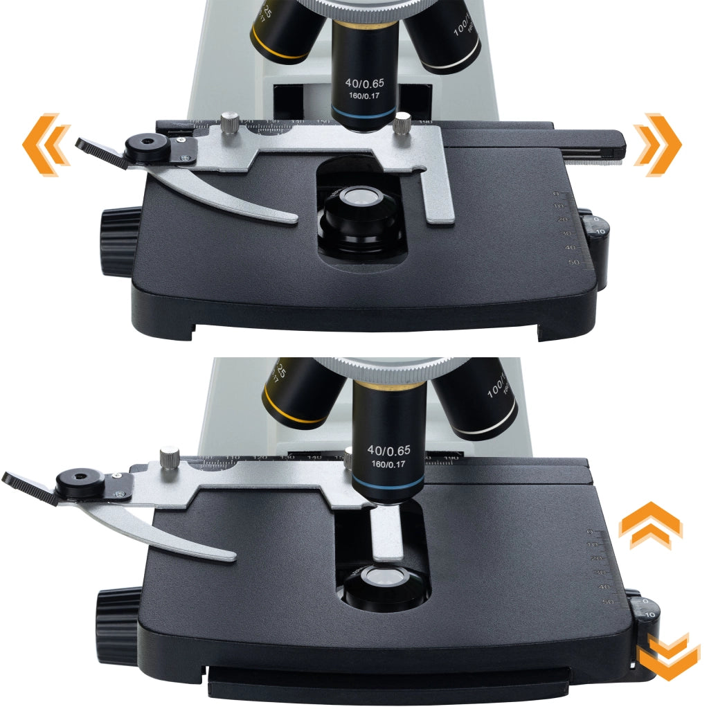 Microscopio Biologico Ceres Pro MBCP – Alta Qualità Ottica, Design Ergonomico | Obiettivi 4x-100x, LED 3W