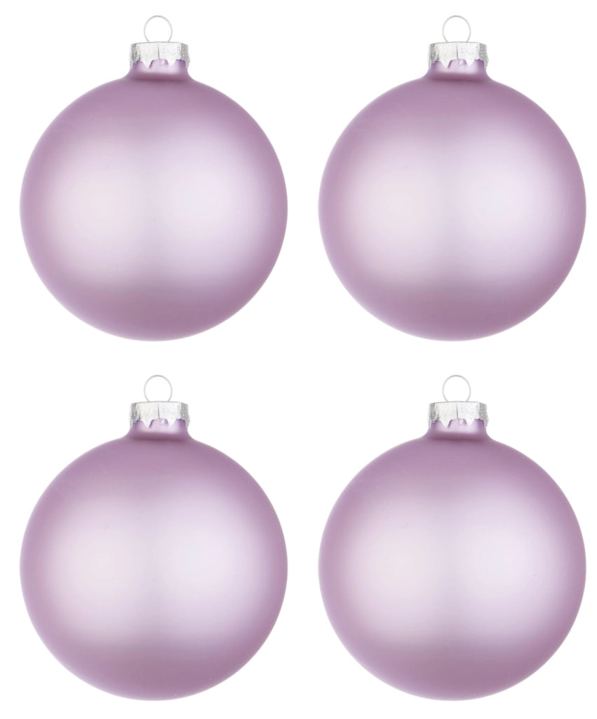 Palline di Natale in Vetro Rosa Chiaro Opaco Addobbi Decorazioni Albero Diametro: 100 mm