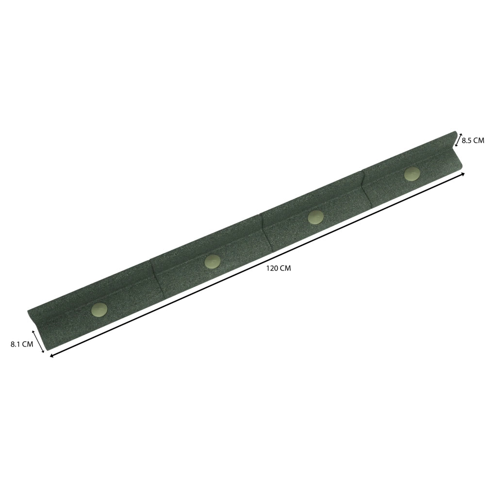 Bordura Flessibile da Giardino 36 x 1,2 m Verde con Martello in Gomma