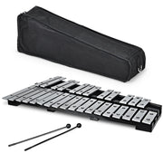 Xilofono a percussione 56 x 33 x 5 cm suono chiaro struttura in legno portatile borsa per il trasporto in alluminio nero 20_0021079