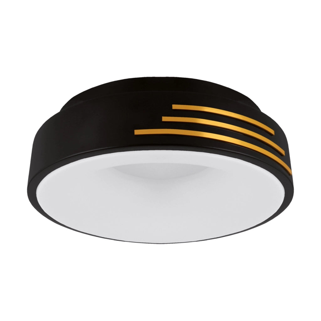 Plafoniera LED Struhm Librus nero-oro Ø38 24W 4200K