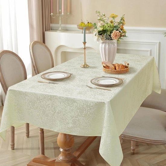 Tappeto da tavolo con fiori, tovaglia da tavolo, tovaglioli, ecologico, poliestere, lavabile, per cucina, ristorante, festa, 152 x 213 cm.