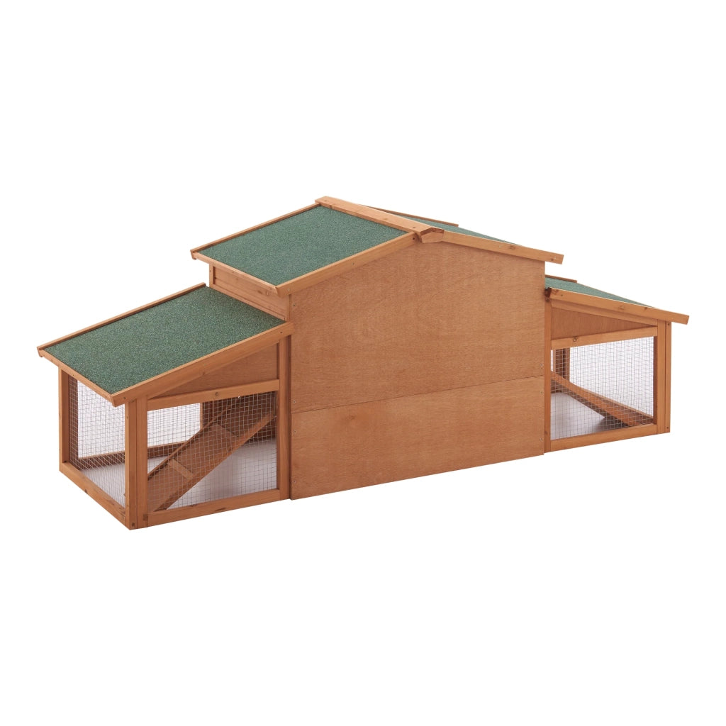 Conigliera a due livelli 72 x 180 x 62 cm abete naturale 03_0006810