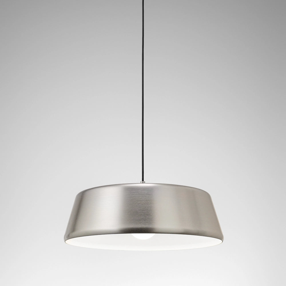 Blanca - Lampada a sospensione nickel 1XE27 max 1X60W IP20 - Lampada da soffitto con design moderno in alluminio - Attacco E27
