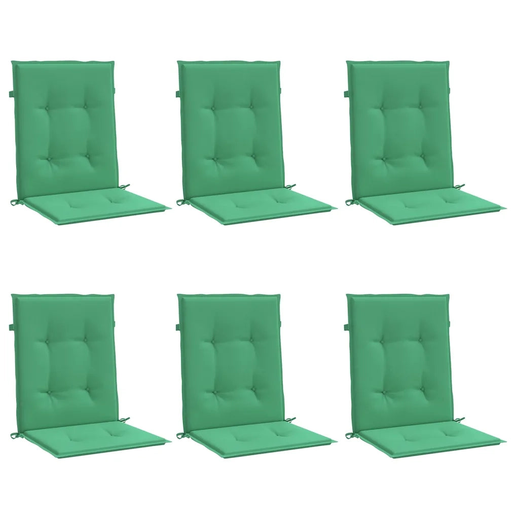 Cuscini per Sedia 6 pz | Cuscini per sedie Verdi 100x50x3 cm in Tessuto Oxford