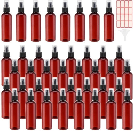 Spremi da 100 ml - 40 pezzi - Marrone - Senza solvente - In PET - Portatile - Riciclabile - Spremi a nebbia