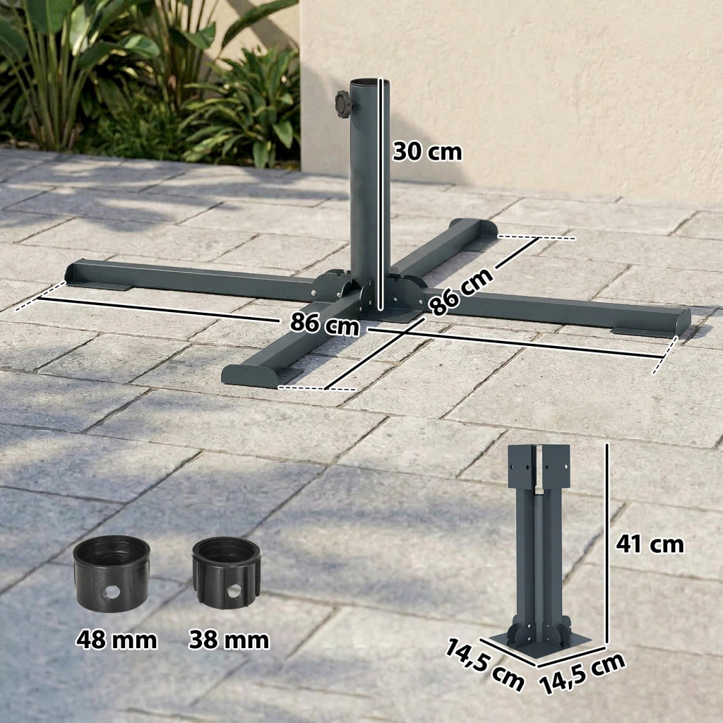 Supporto Parasole Pieghevole ¨C Zephmum ¨C Diametro 38/48 mm Grigio Scuro
