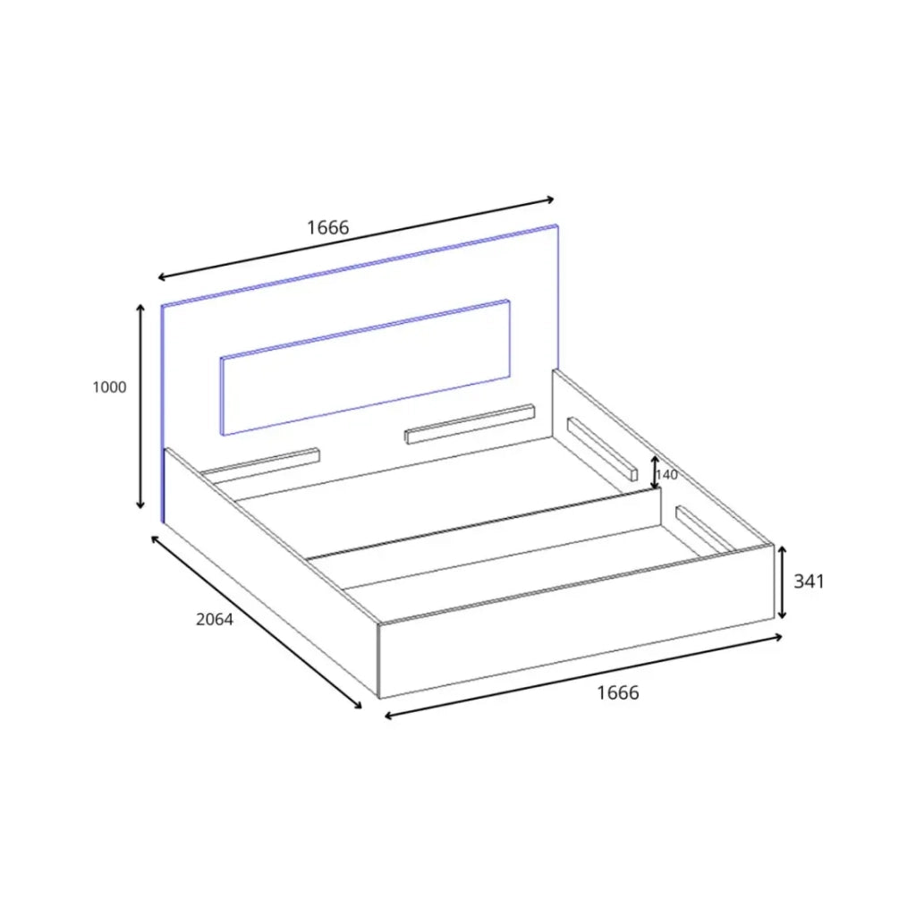 Letto contenitore PANAREA – 2 posti 160x200 cm con doghe – Bianco alpino