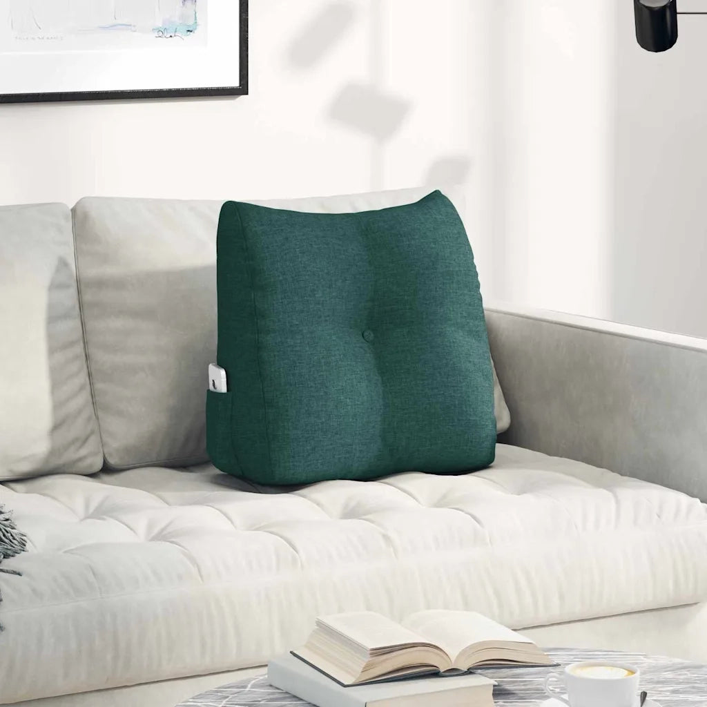 Cuscino per Schiena Verde Scuro 45 x 24 x 50 cm Tessuto 42014359