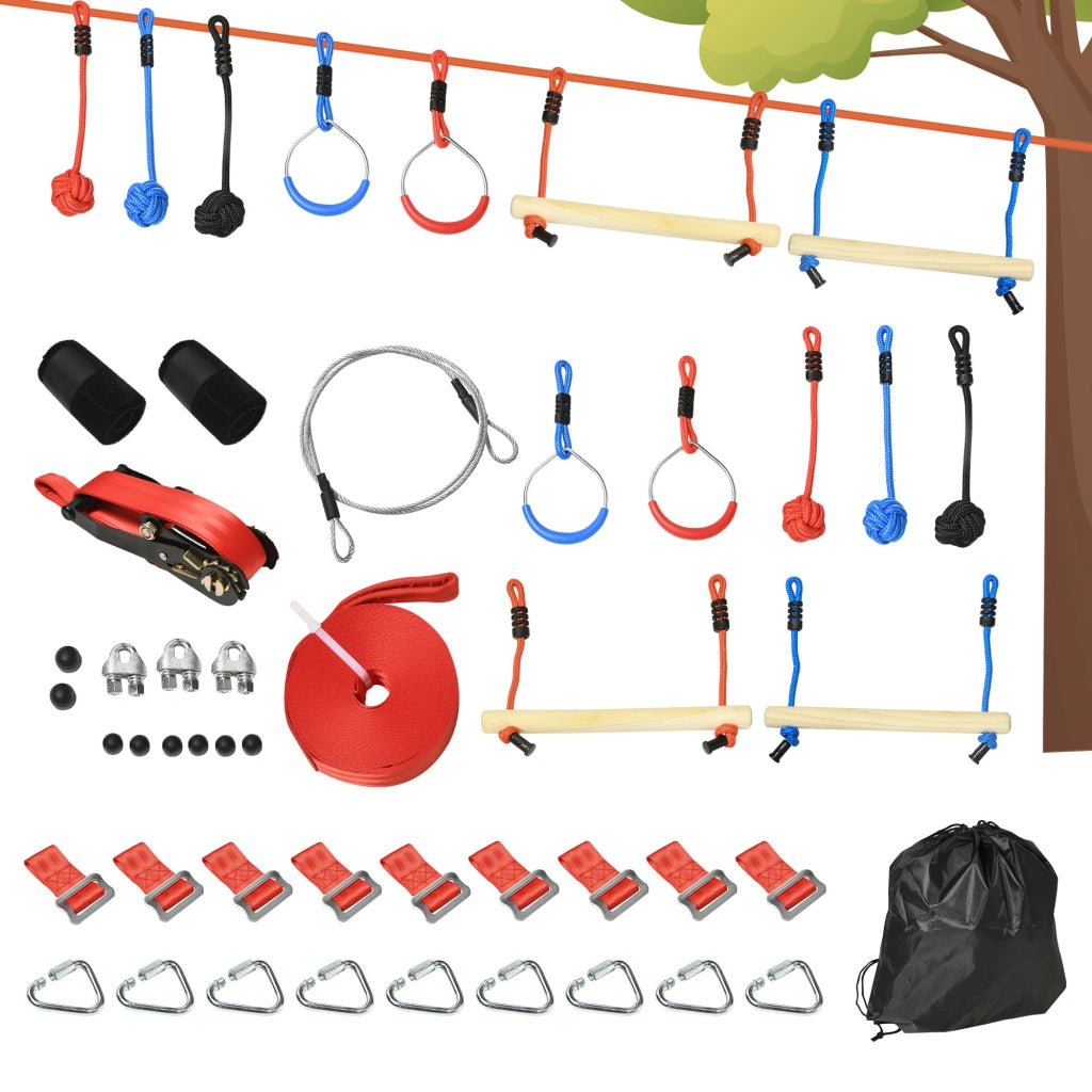 Percorso a ostacoli ninja per bambini ¨C Minimal ¨C Blu nero rosso