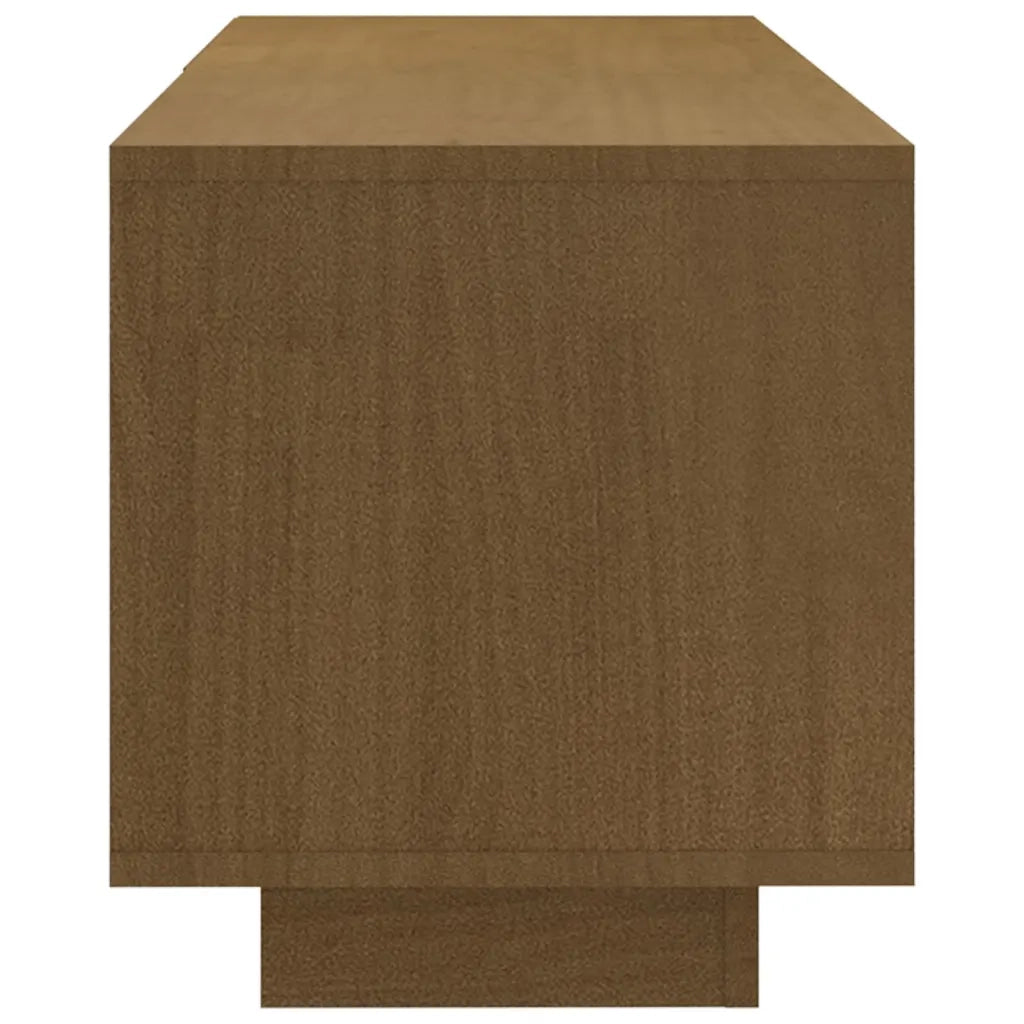 Mobile Porta TV Marrone Ambra 110x30x33,5 cm in Legno di Pino 809891